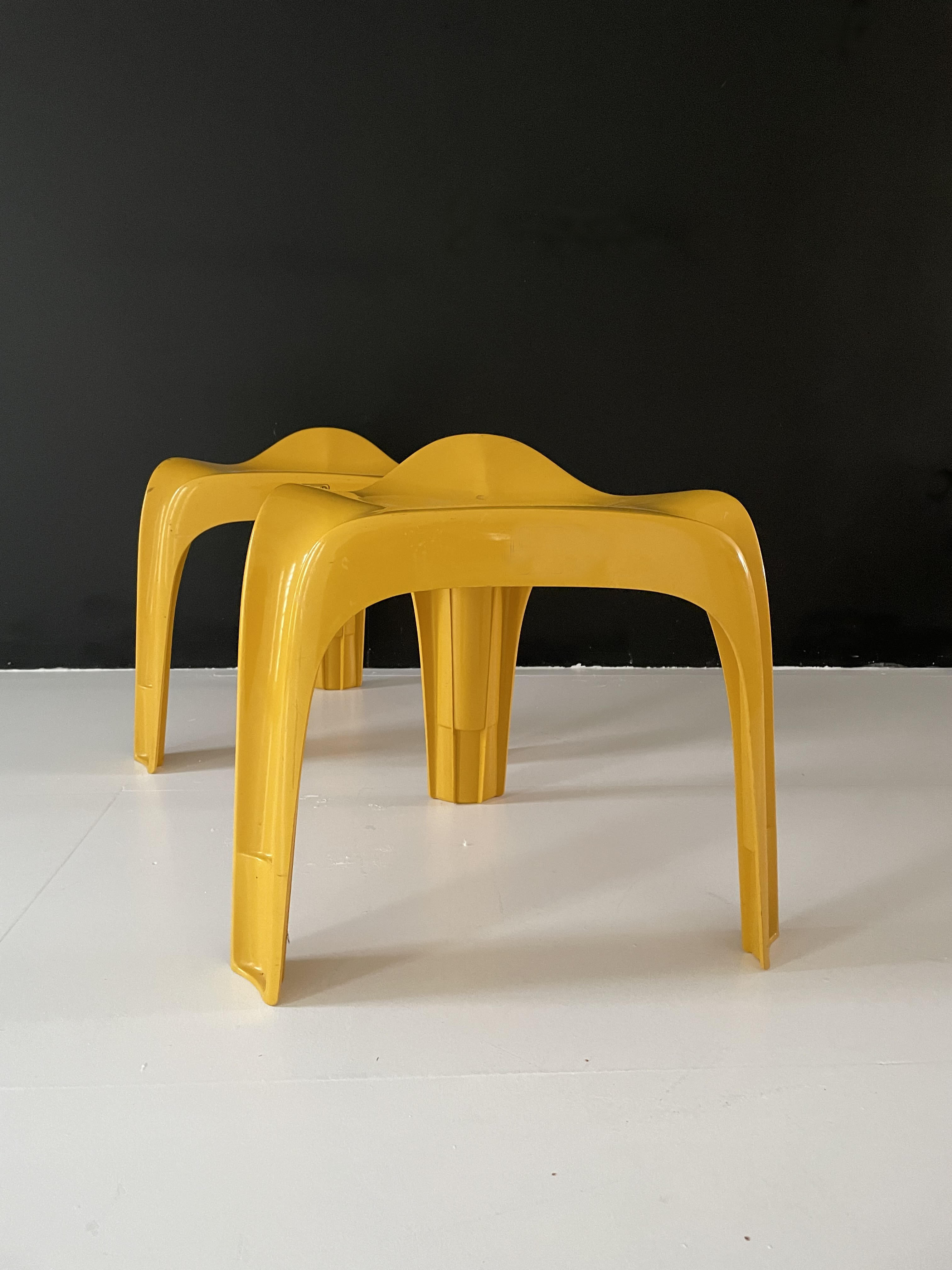 Pair of stools by alexeander begge for casala, 1970