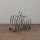 Vintage chrome metal toast rack with spirals