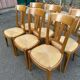 6 Louis XVI Directoire style chairs from the 20th century with rush seats.