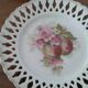 5 porcelain lace plates, fruit decorations