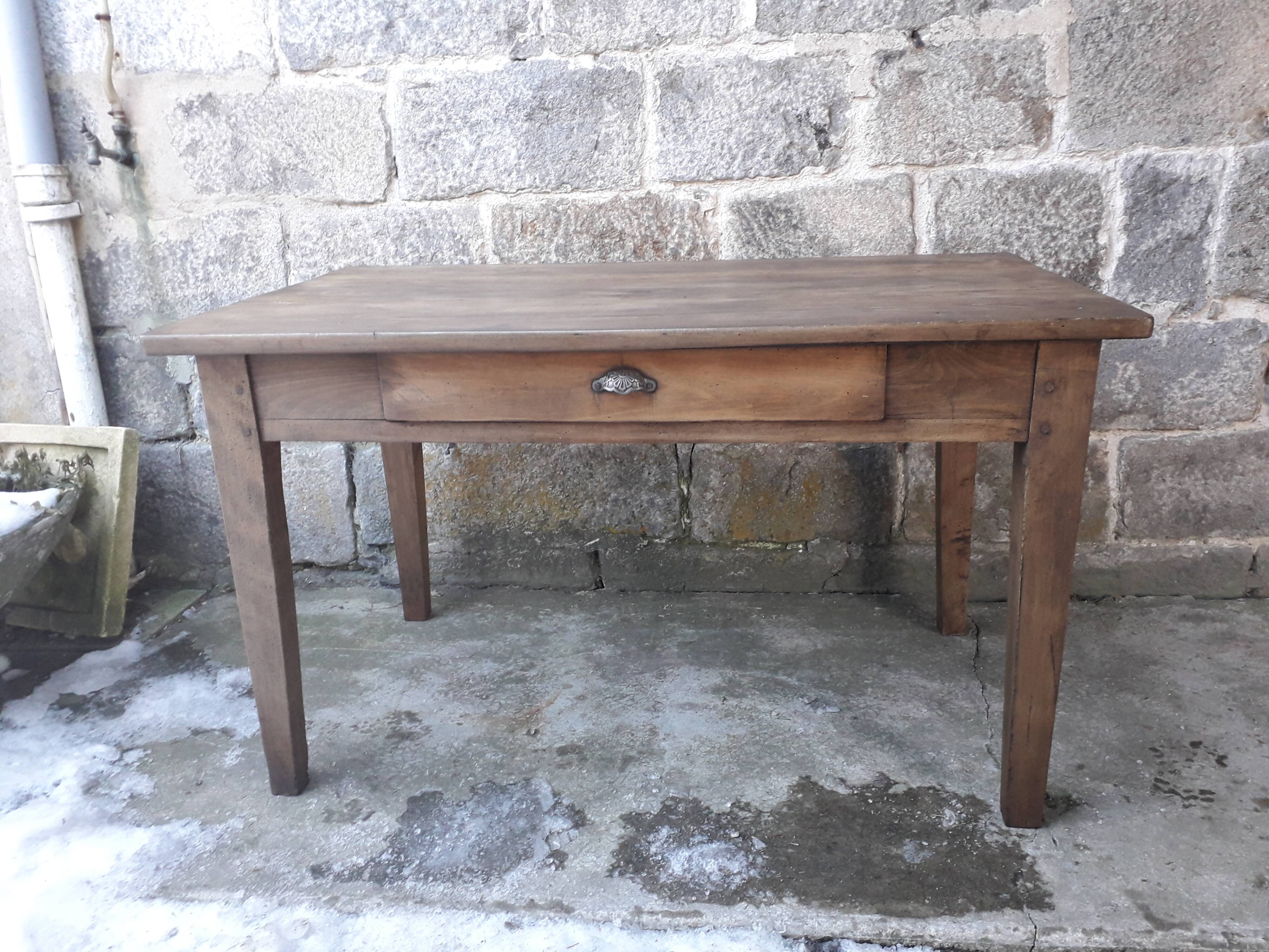 Table de ferme rustique 130 cm