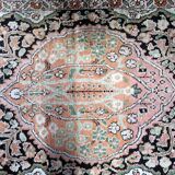 Handmade vintage Persian Tabriz silk rug 78cm x 133cm 1950s - 1С1150