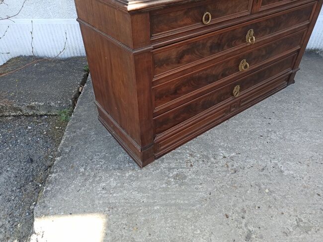 old dresser, white marble tray