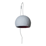 Handmade sphere lamp space age papier-mâché table lamp vintage design 70s contemporary