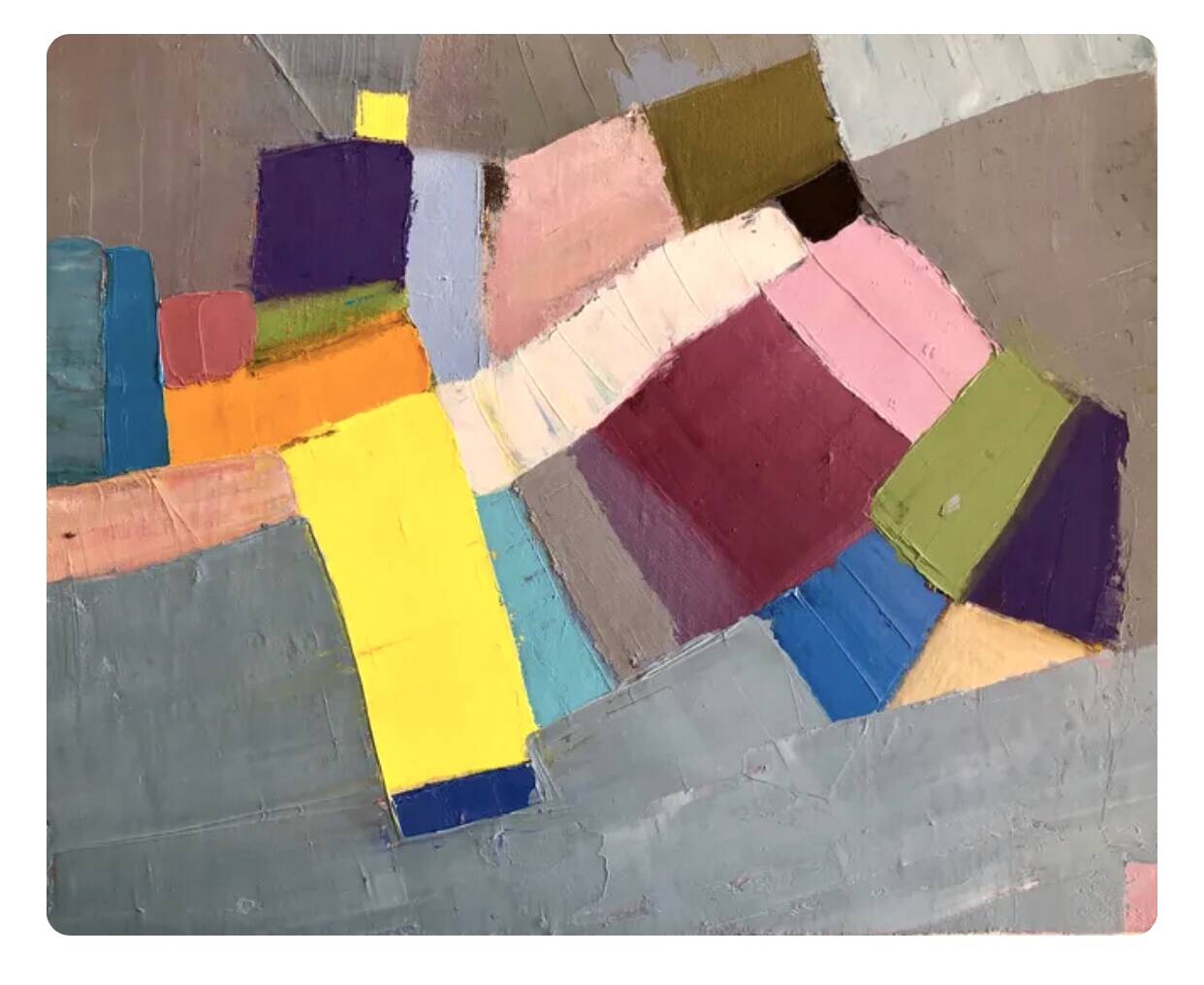 Abstract Table Knife Oil Painting