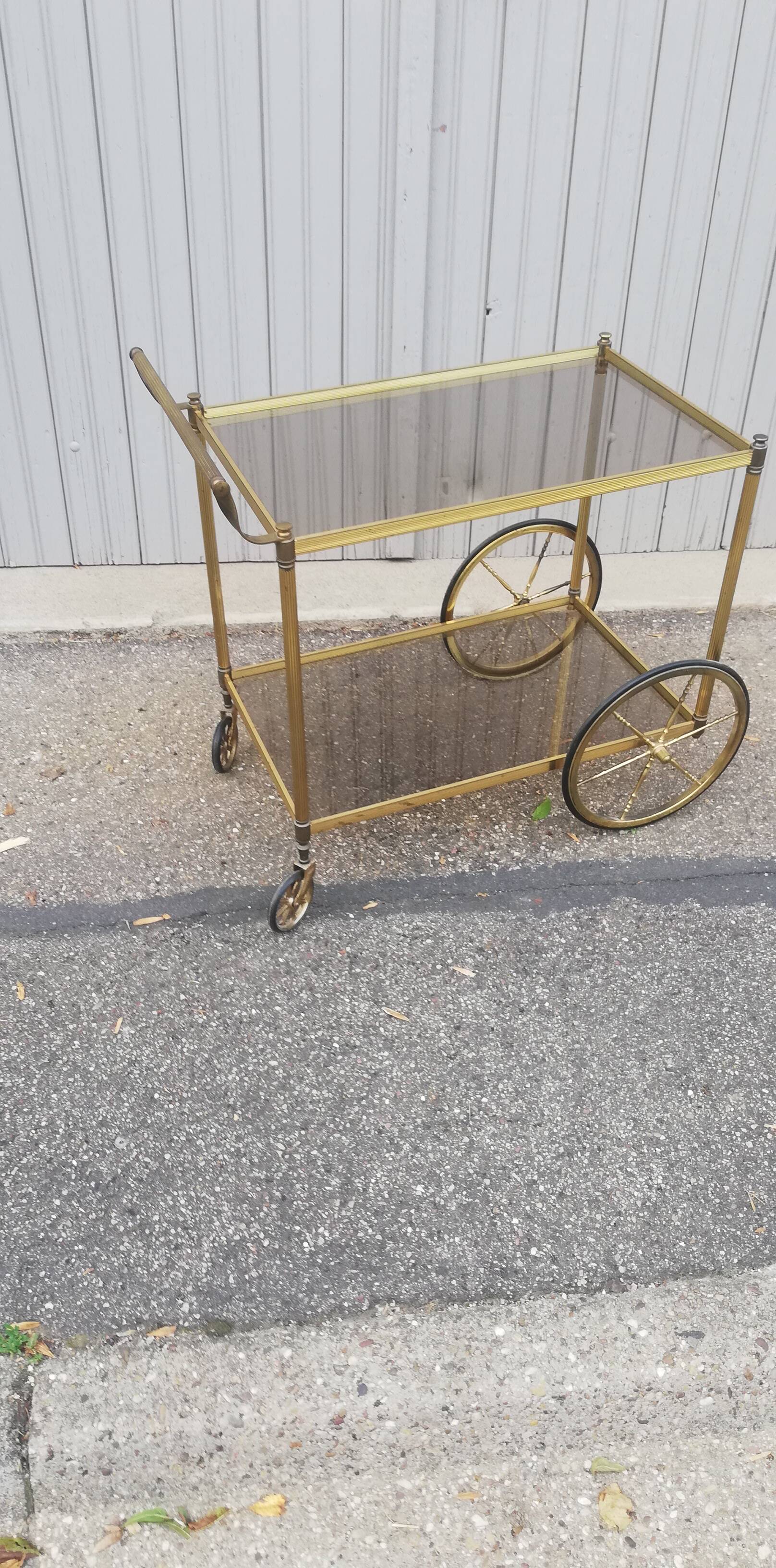 Vintage brass server