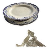 2 cake plates 'iron earth'