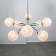 Mid-century Italian 8-Arm Chrome and Crystal Chandelier, 1960s