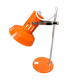 Orange lacquered metal and chrome desk lamp, circa 1970