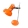 Orange lacquered metal and chrome desk lamp, circa 1970