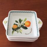 Set of 3 square plates of Tognana porcelain presentation