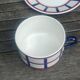 Ensemble de grande tasse et sa sous tasse en porcelaine de Creil & Montereau HBCM modèle Béarn
