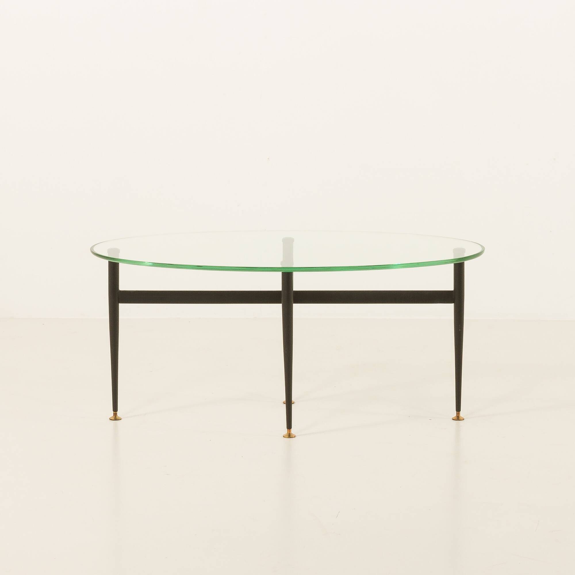 Italian mid century  glass coffee table 1950s