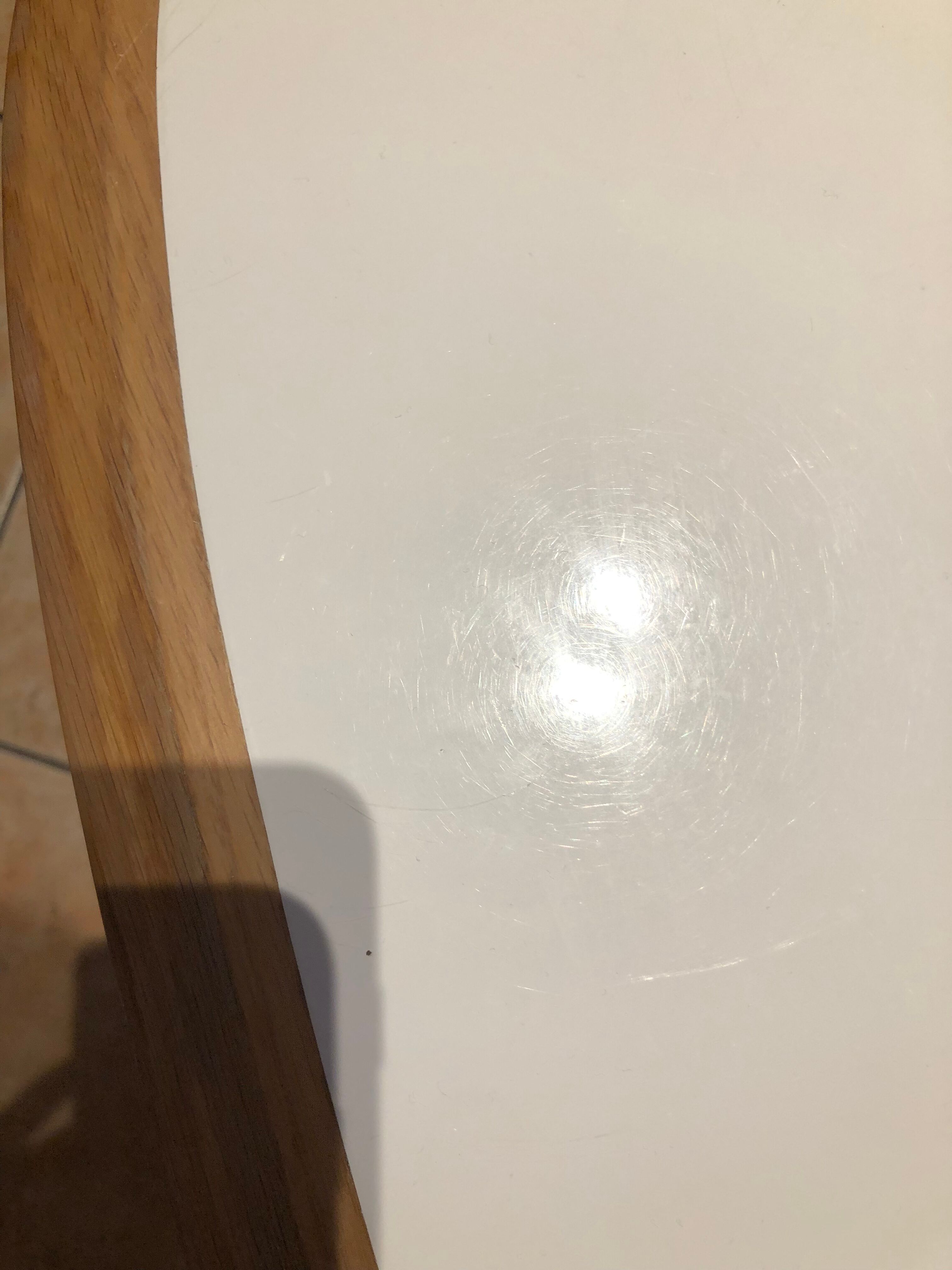 Coffee table small red edition white lacquer