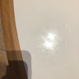 Coffee table small red edition white lacquer