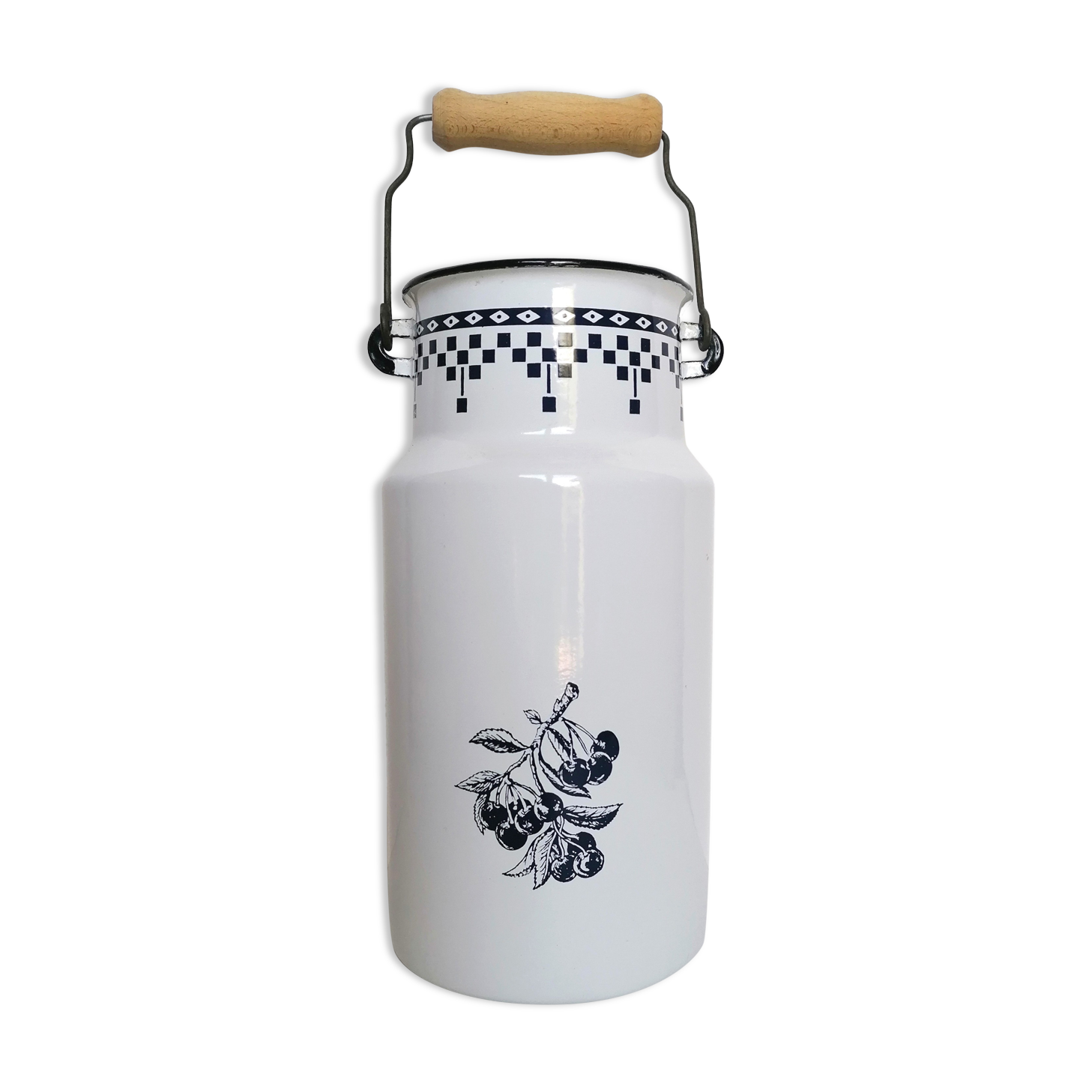 Enamelled sheet metal milk jar