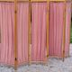 Art Deco screen 6 leaves in beech and fabrics of the 30s