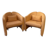2 armchairs by Eugenio Gerlio for Tecno, 1970s