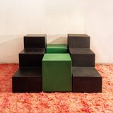 Tables Basses ou Sièges Gli Scacchi par Mario Bellini pour C&B Italia, 1971, Set de 3
