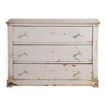 Commode blanche ancienne (c.1920)