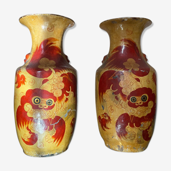 Pair of ancient Chinese vases