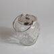 Crystal biscuit barrel with silver-plated mounts and handle, Austrian cut, 1920s.