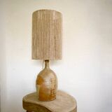Grande lampe en grès et corde