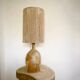 Large sandstone and rope lamp