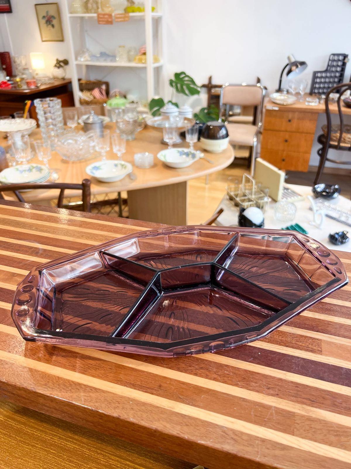 Vintage Art Deco compartmentalised plate