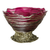Italian Decorative Contemporary "Ogiva Basket" Purple Bowl by Gaetano Pesce