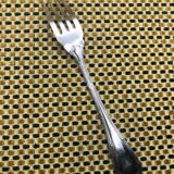 Christofle silver-plated dessert fork, Rubans model