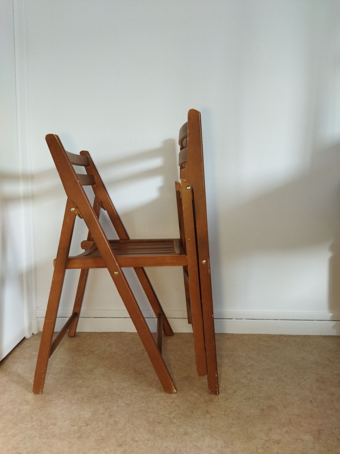 Pair of vintage folding chairs
