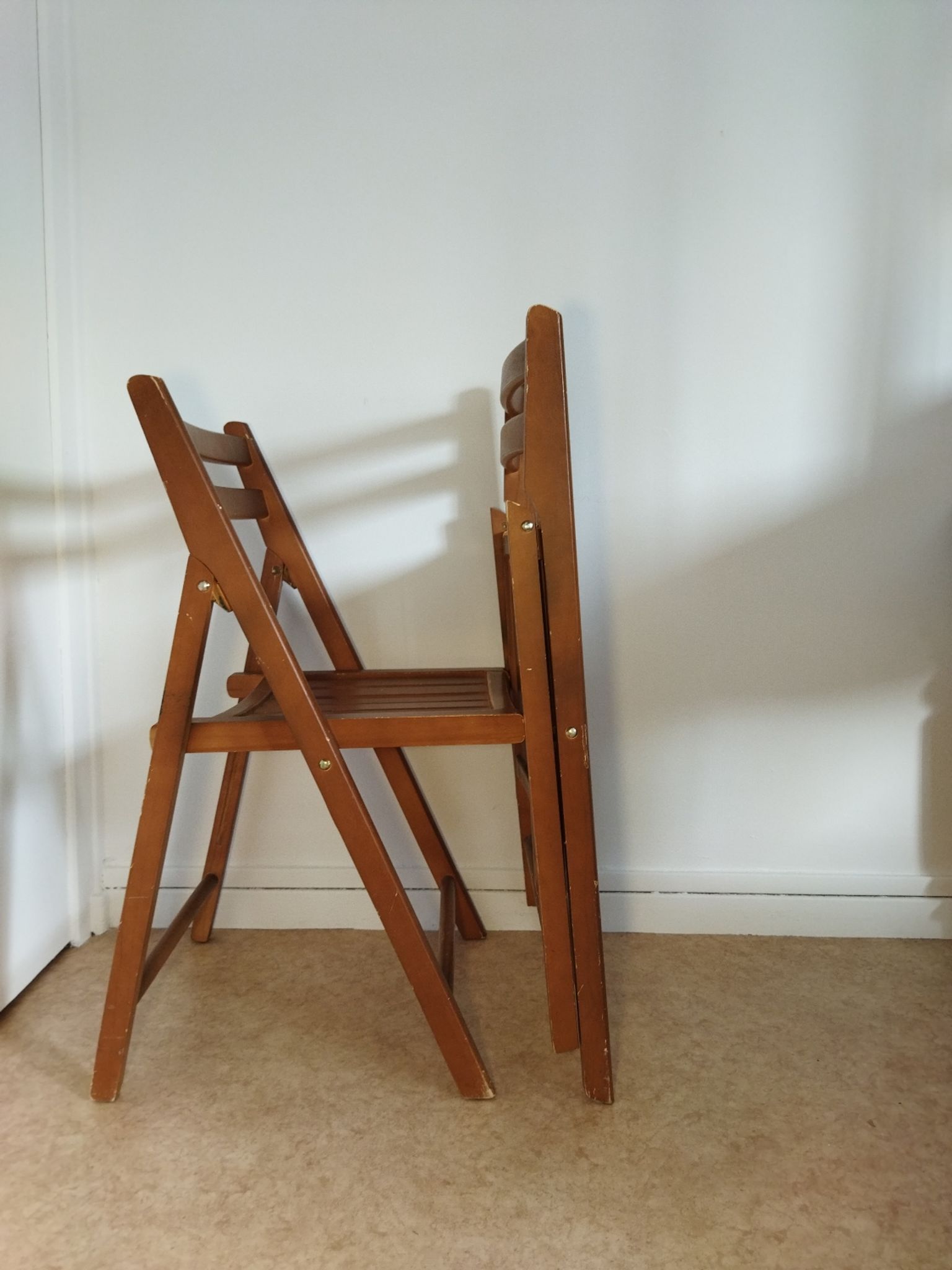 Pair of vintage folding chairs