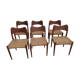 Set of 6 scandinavian chairs Niels Möller O