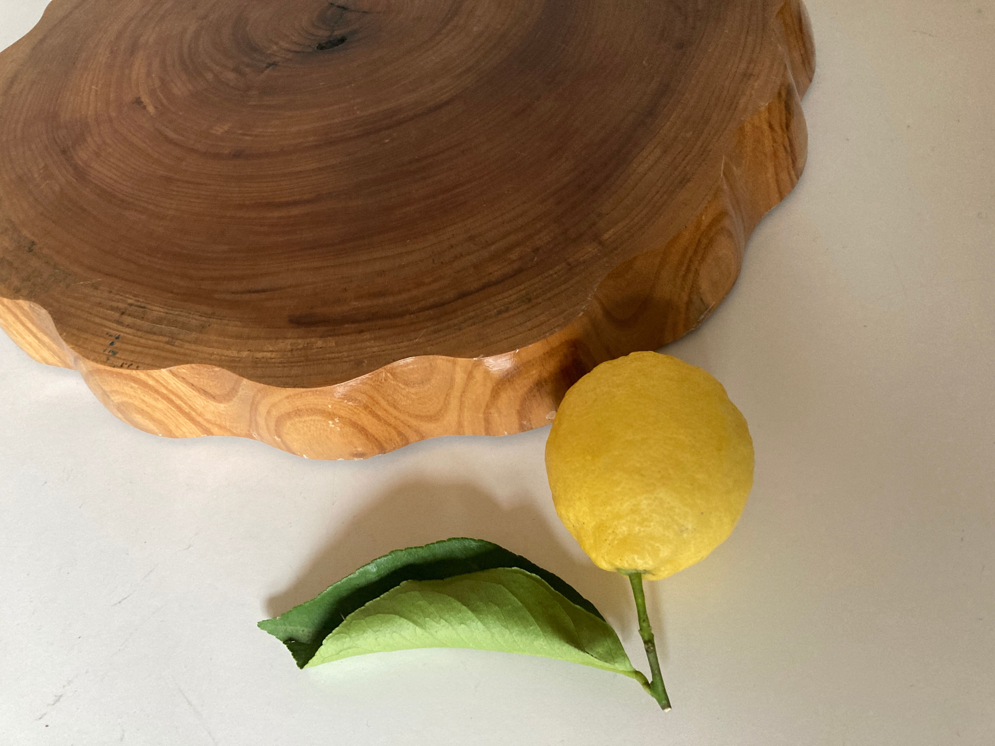 Massive elm log tray Japan 1970