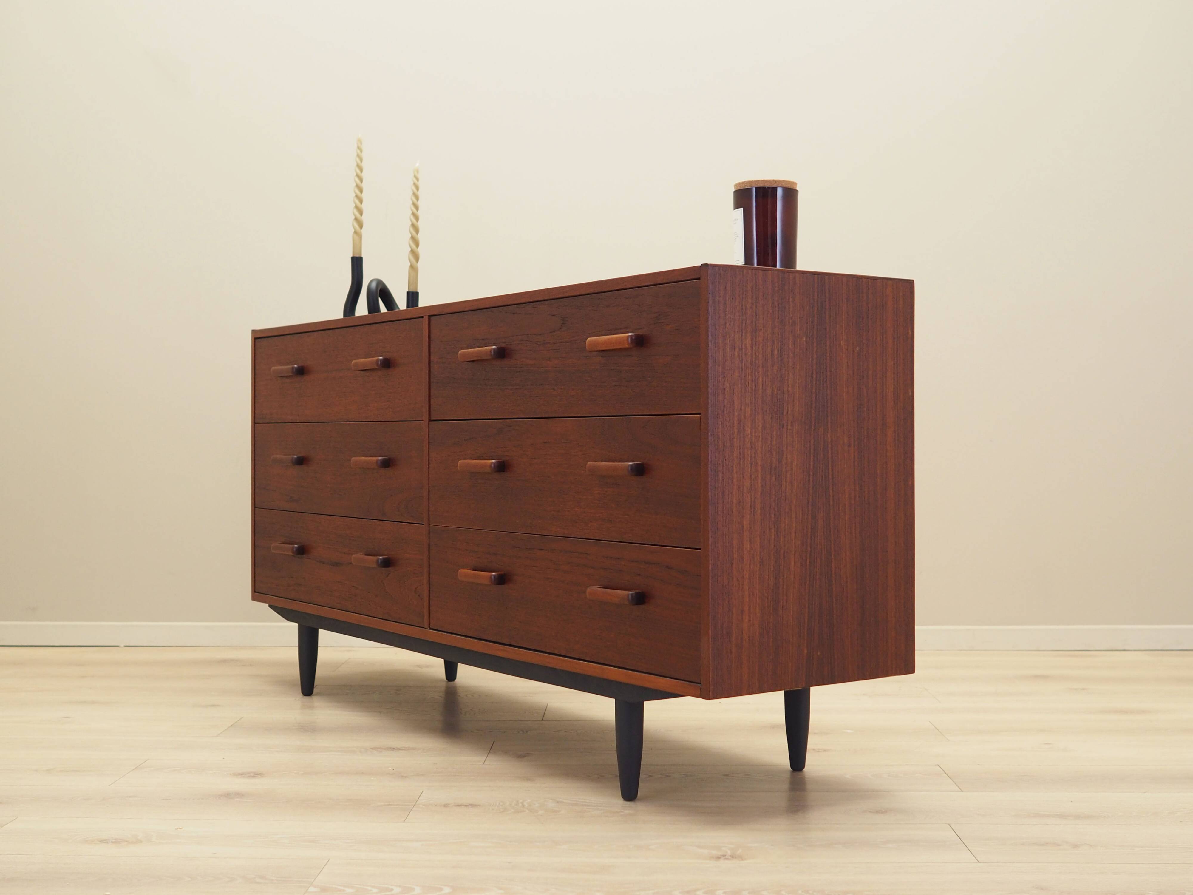 Danish teak chest of drawers, 1970s