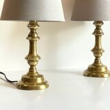 Lamp chic old solid brass candle holder
