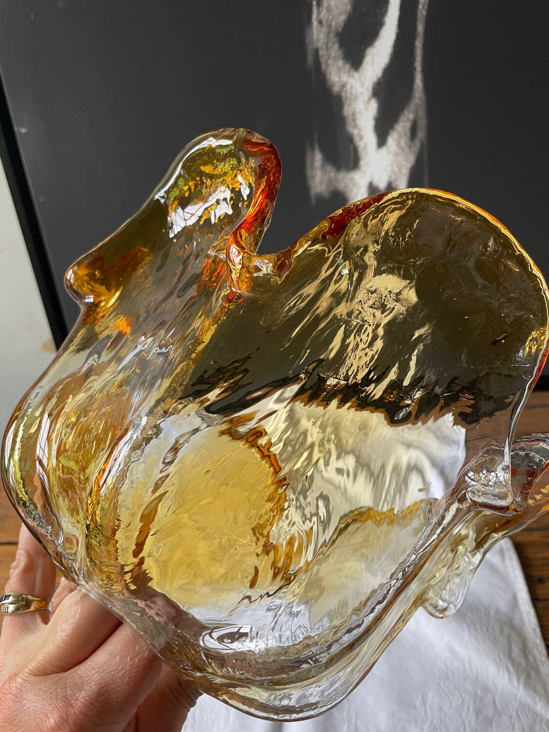 Vintage glass pendant light