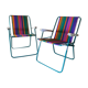 Pair of foldable camping armchairs "lafuma"