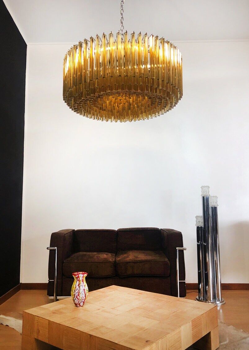 Vintage 70s chandelier in Murano glass, Italy