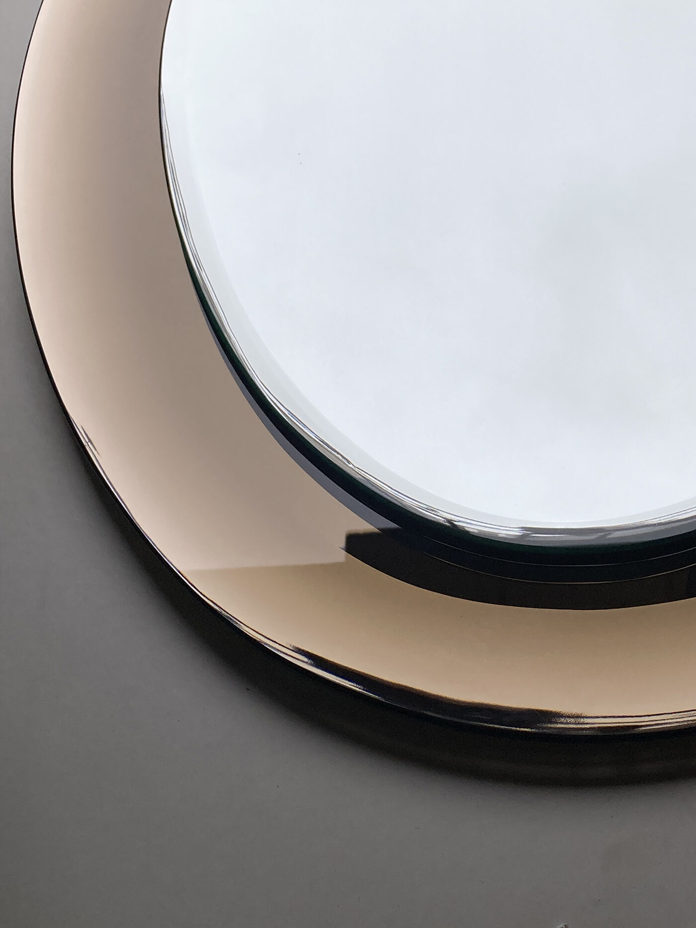 Mirror crystal beveled double shade