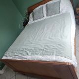 Solid oak bed from the 1960s