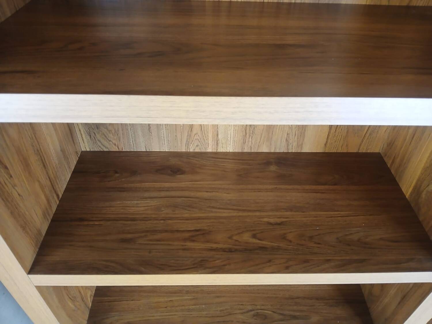 Large Gauthier library – warm wood – elegant lines – 21