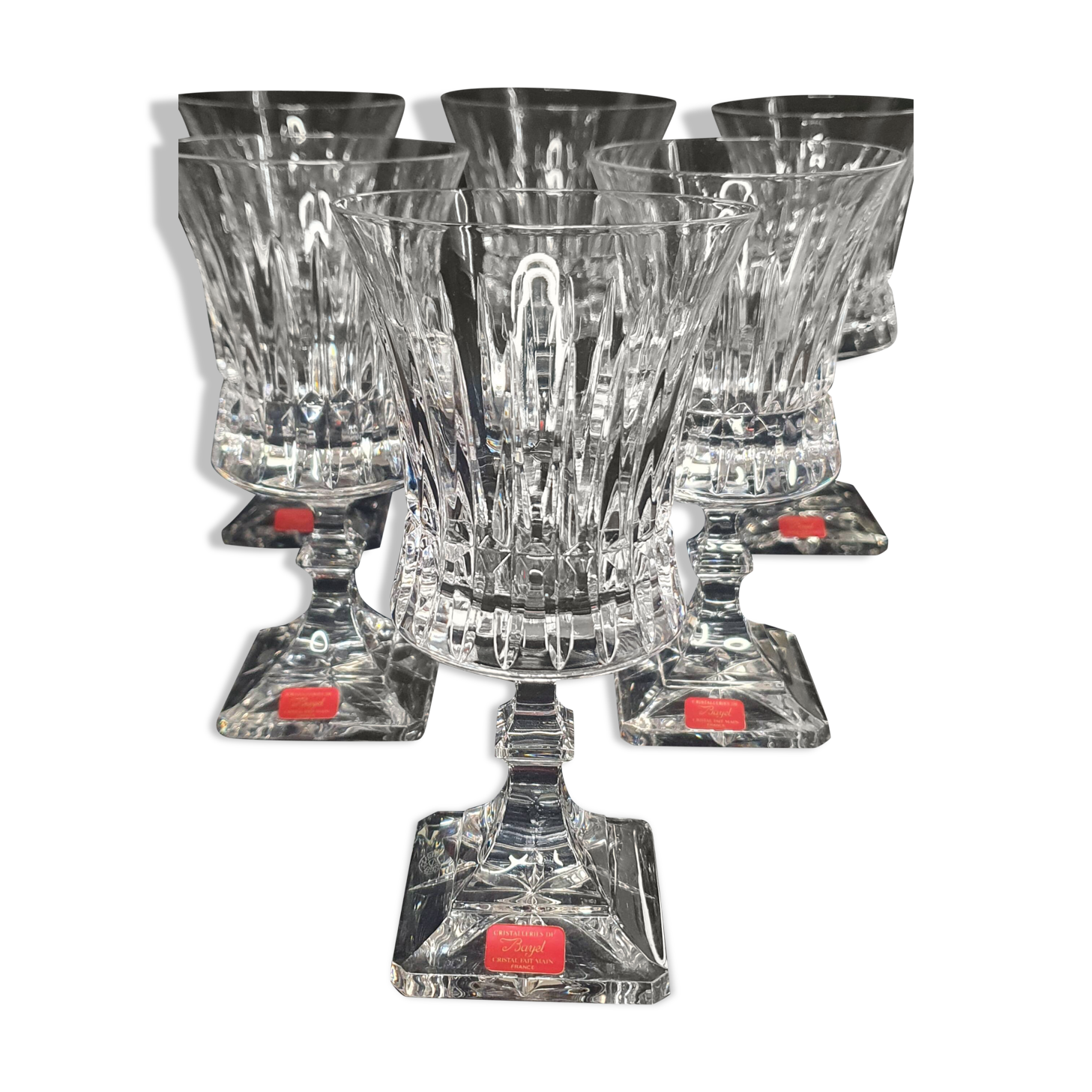 6 water glasses from the Cristallerie Royale de Champagne-Bayel.