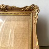 Cadre ancien en bois doré 28 cm x 22 cm Verre CONVEXE
