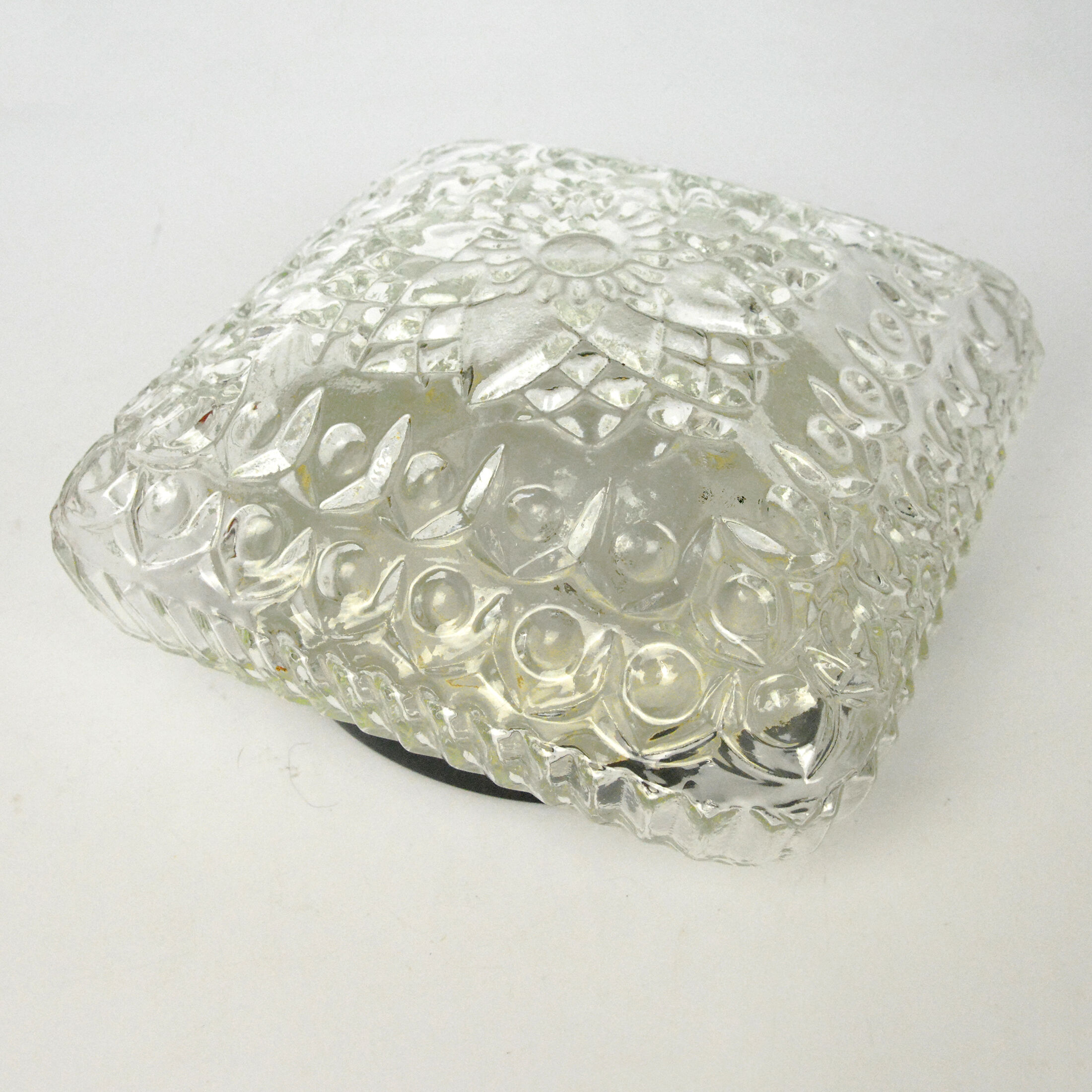 1970s modern glass plafond HP Leuchten, Germany