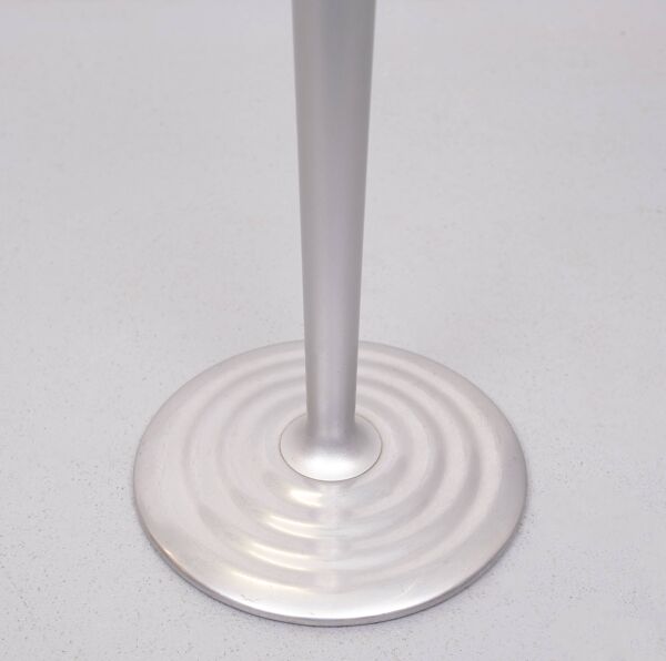 Table d'appoint ronde post-moderne en verre 1980