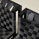 Gijs bakker Pair of Seatbelt Lounge Chairs + Side Table for Castelijn 1978