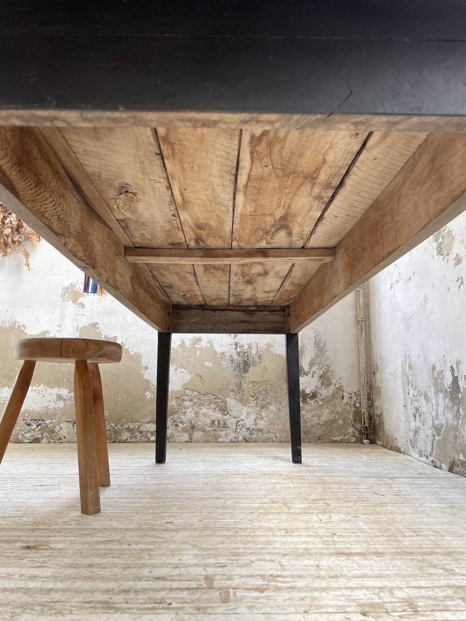 2m pine and oak farmhouse table