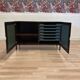 Commode palissandre et métal design 1950